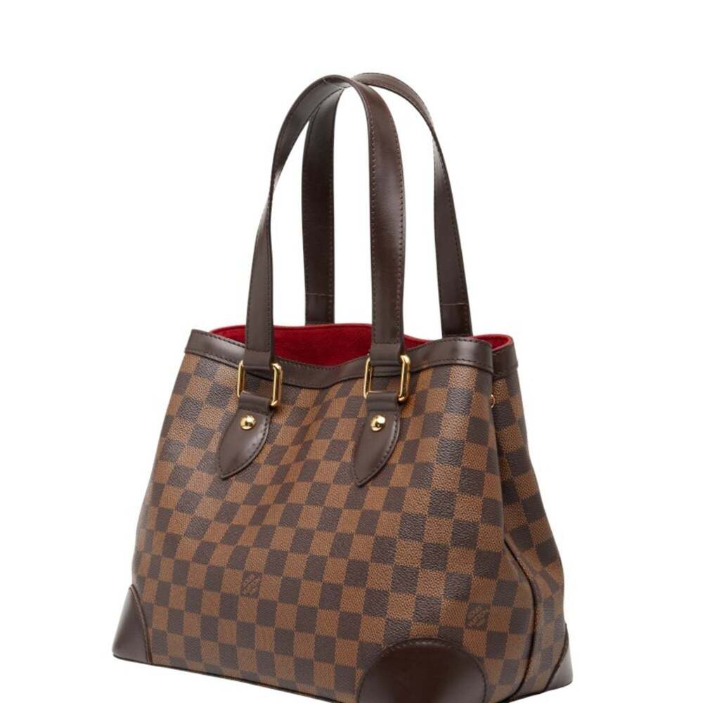 LOUIS VUITTON Authentic Brown Damier Leather Tote Bag - Picture 2 of 12